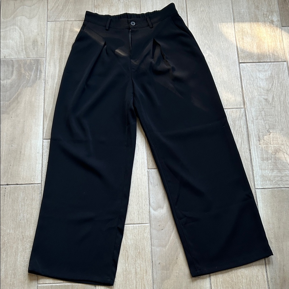 Sophisticated Black Wide Leg Women's Trousers